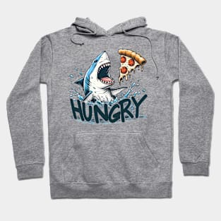 Funny Shark with Pizza, Pizza Lover Hoodie